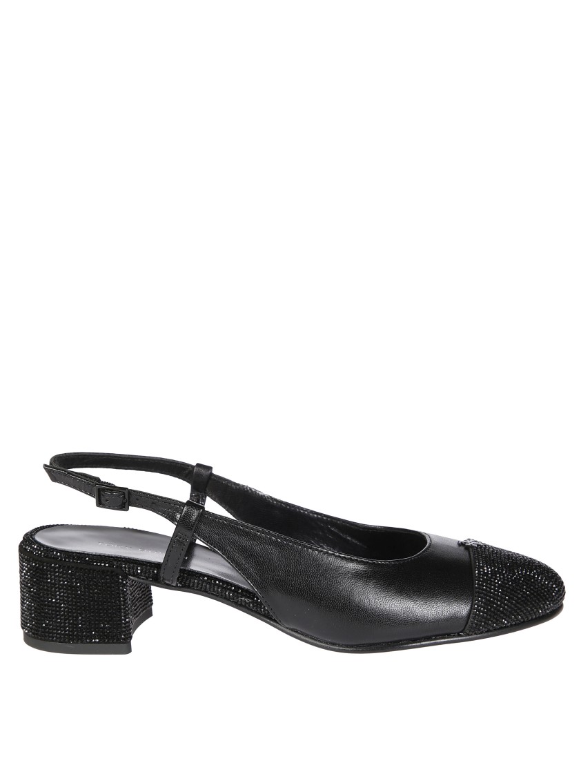Tory Burch Cap Toe Slingback With 45mm Block Heel In Black