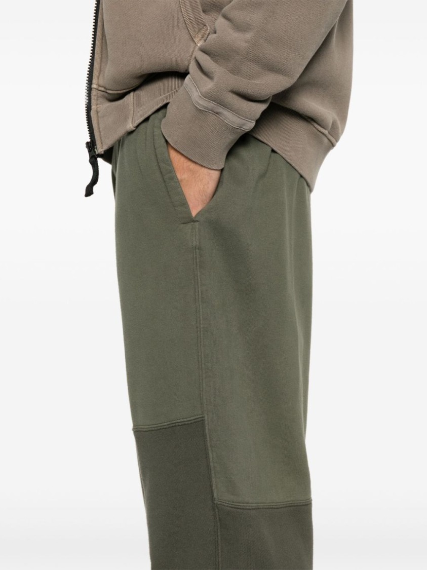 Stone Island Cotton Track Pants In Green