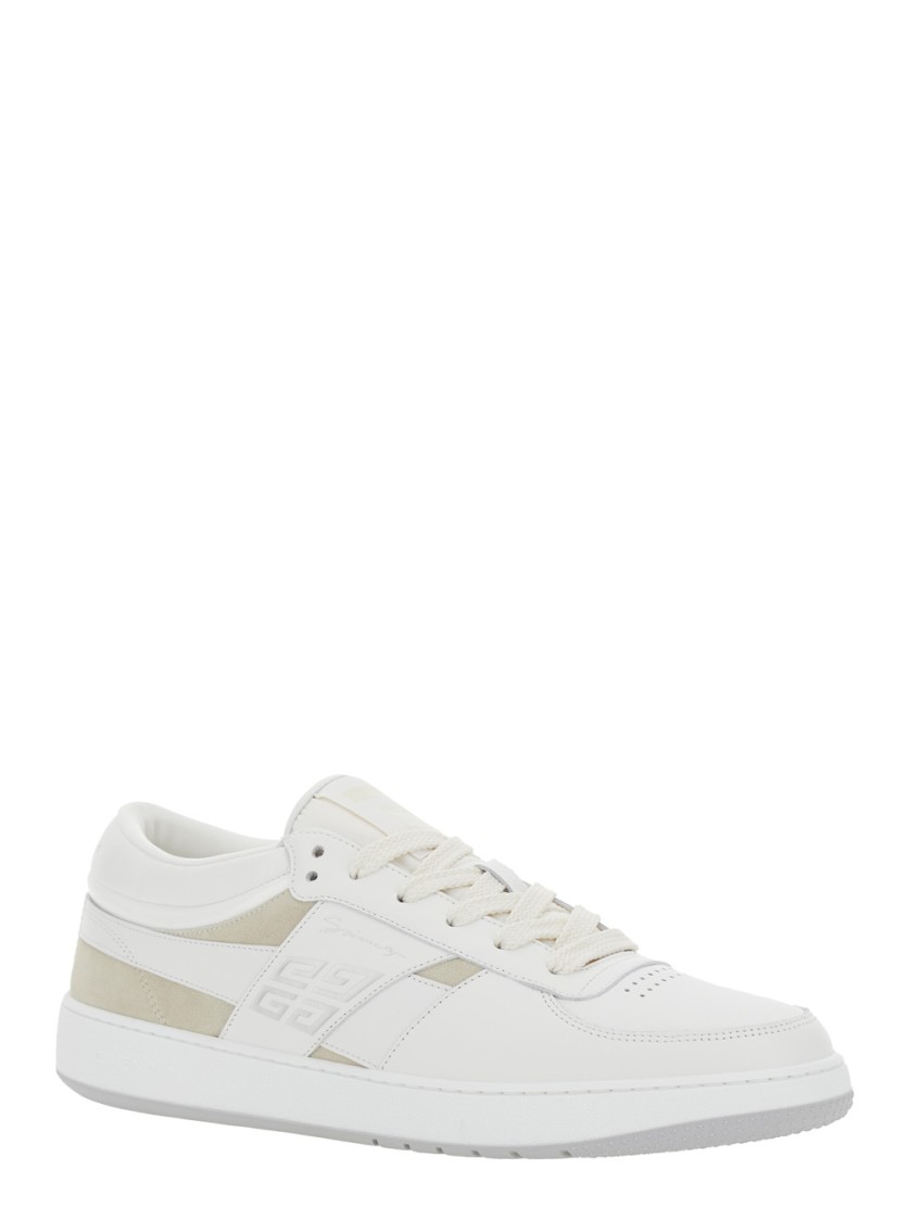 Shop Givenchy Leather Low-top Sneakers In White