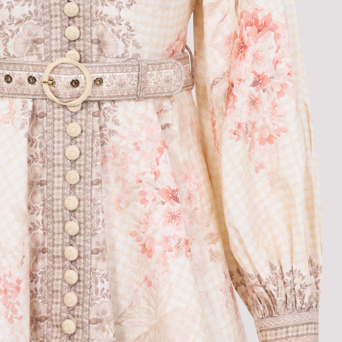 Shop Zimmermann Illuminate Buttoned Mini Dress