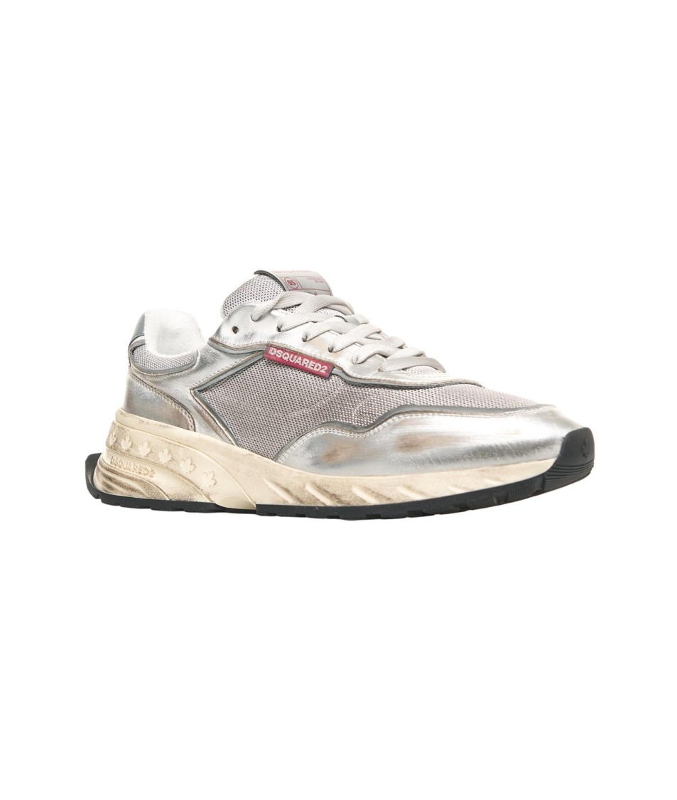 DSQUARED2 DSQUARED2 SPRINTER SNEAKERS WITH CONTRASTING HEEL DETAIL