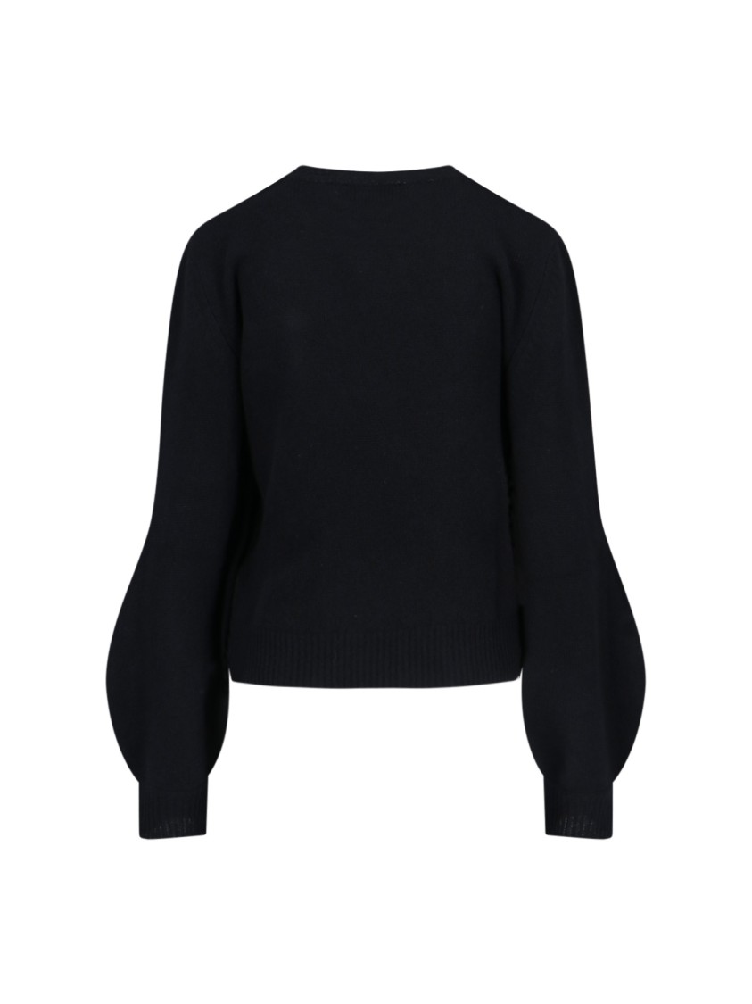 Marni Womens 00n99 Branded-patch Knitted Cashmere Jumper