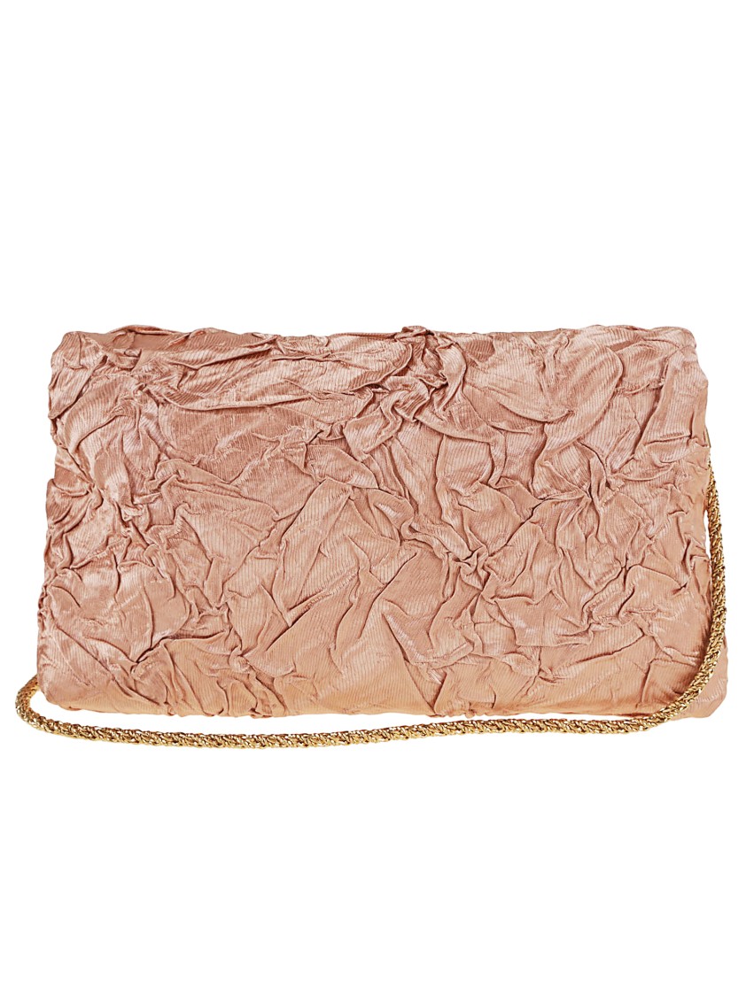 Dries Van Noten Crinkled Texture Wallet With Chain Strap
