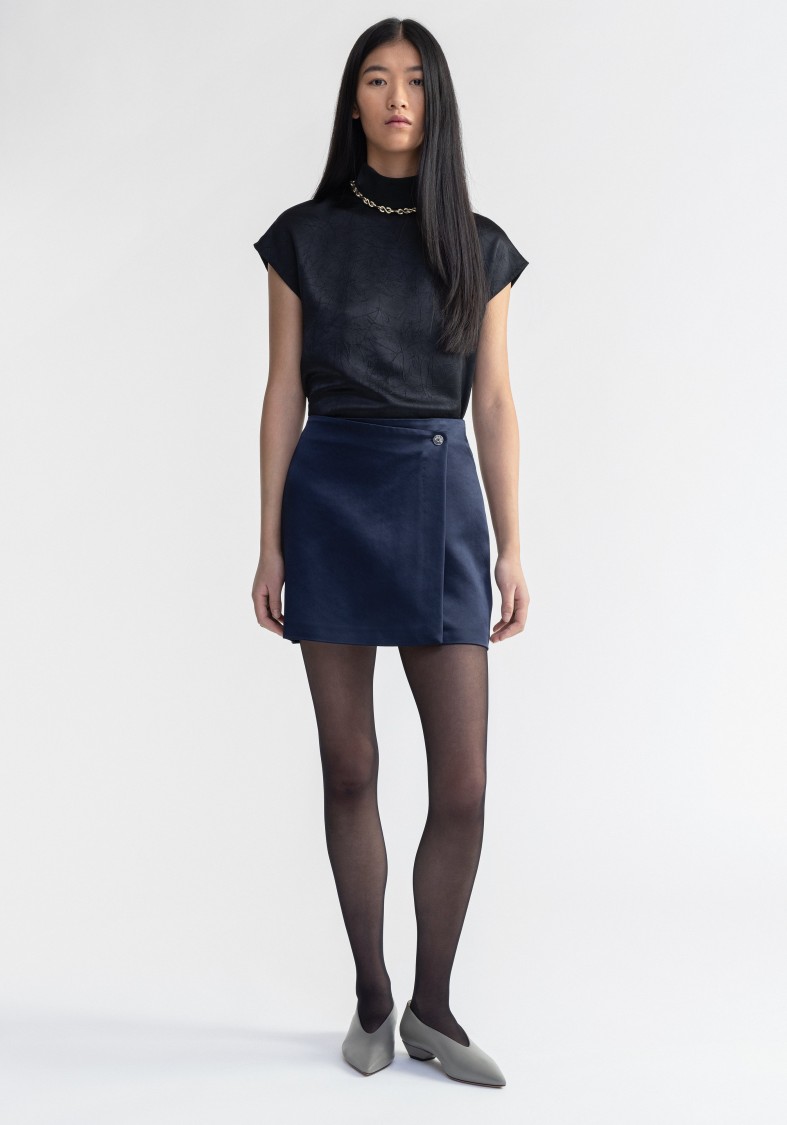AERON AERON STELLA - HEAVY SATIN MINI SKIRT 