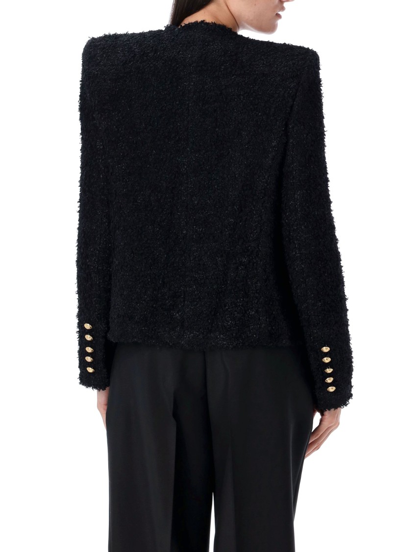 【関税＆送料込み】Balmain Edge-To-Edge Silky Tweed Jacket Balmain Edge-to-Edge Silky Tweed Jacket for Elegant Style