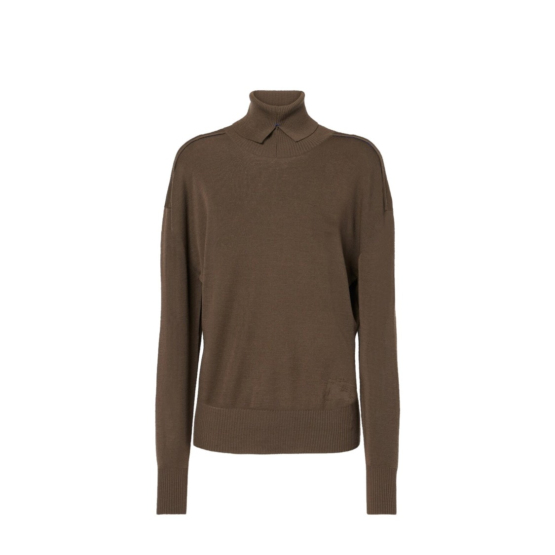 Burberry Brown Wool Sweater With Equestrian Knight Design In Brown