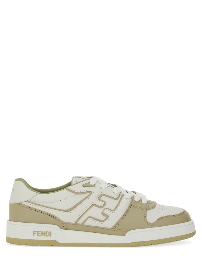 Fendi Leather Sneakers With Ff Lateral Logo