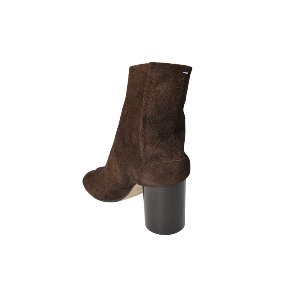 Shop Maison Margiela Brown Suede Tabi Ankle Boots