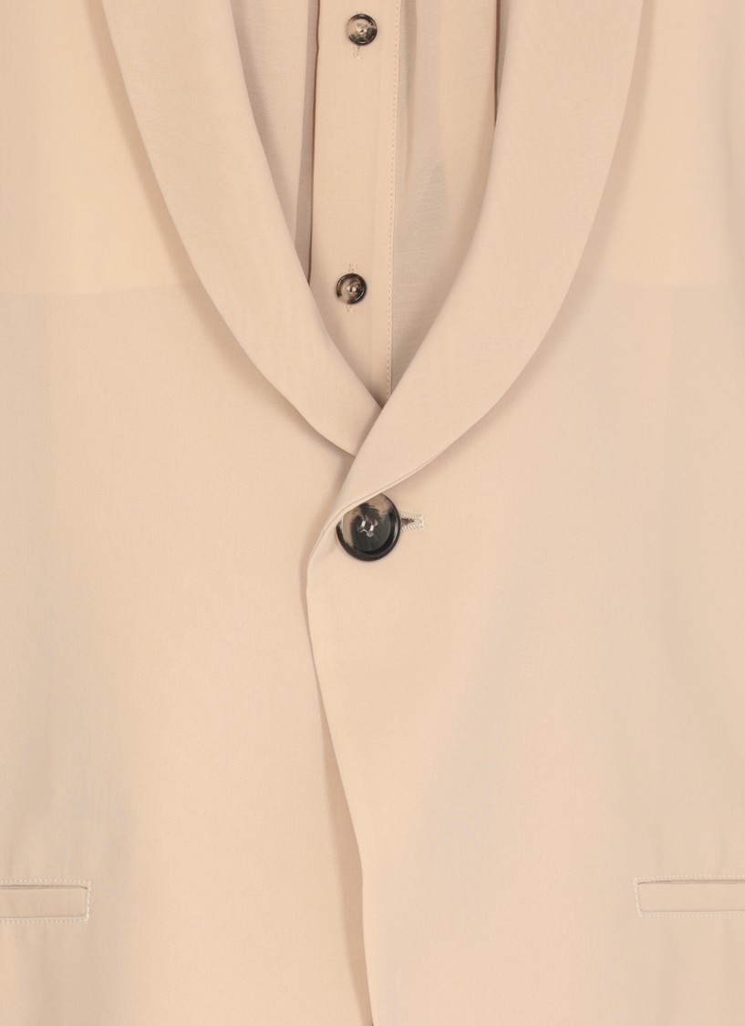 Philosophy Di Lorenzo Serafini Beige Cotton Blend Blazer In Neutral