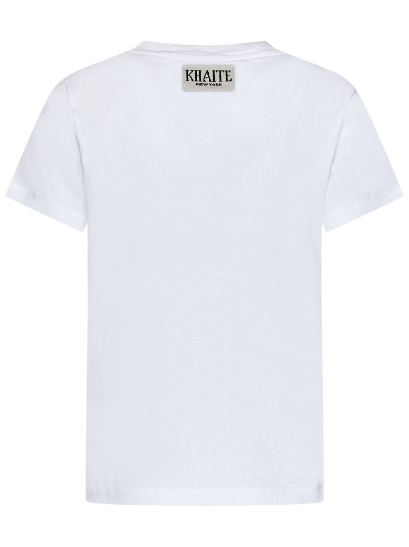 Shop Khaite White Cotton T-shirt