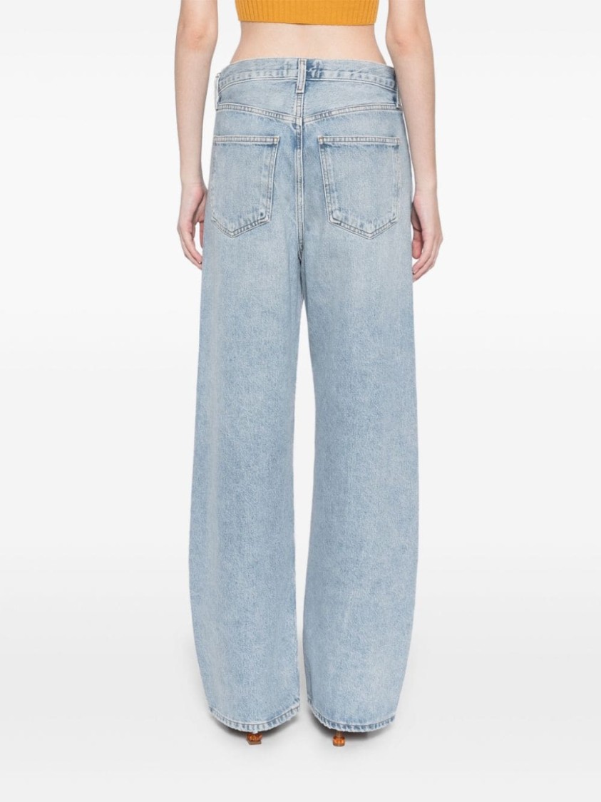 Agolde Low Slung Baggy Jeans In Blue