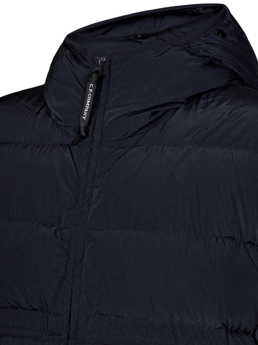 C.p. Company Tailored Blue Coat With Matte Finish In Blue