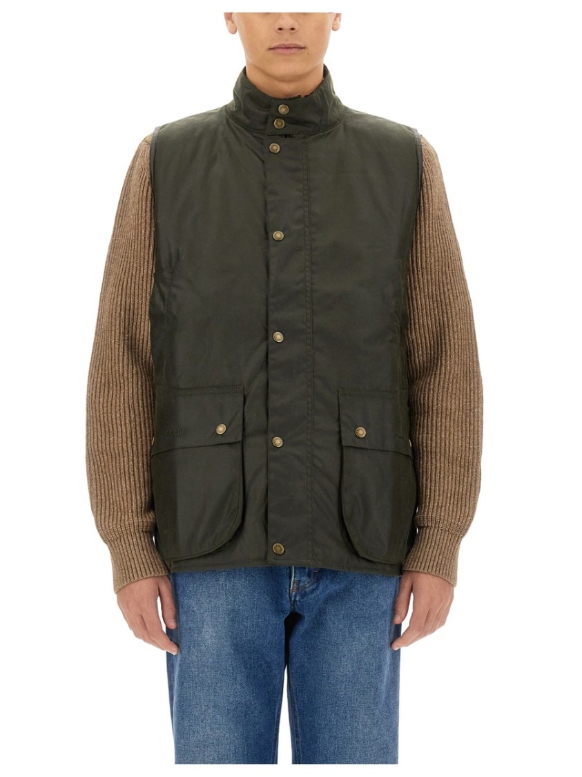BARBOUR BARACUTA X BARBOUR VESTS WITH LOGO