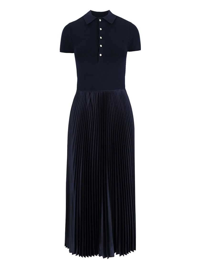 Polo Ralph Lauren Maxi Flared Dress With Classic Collar