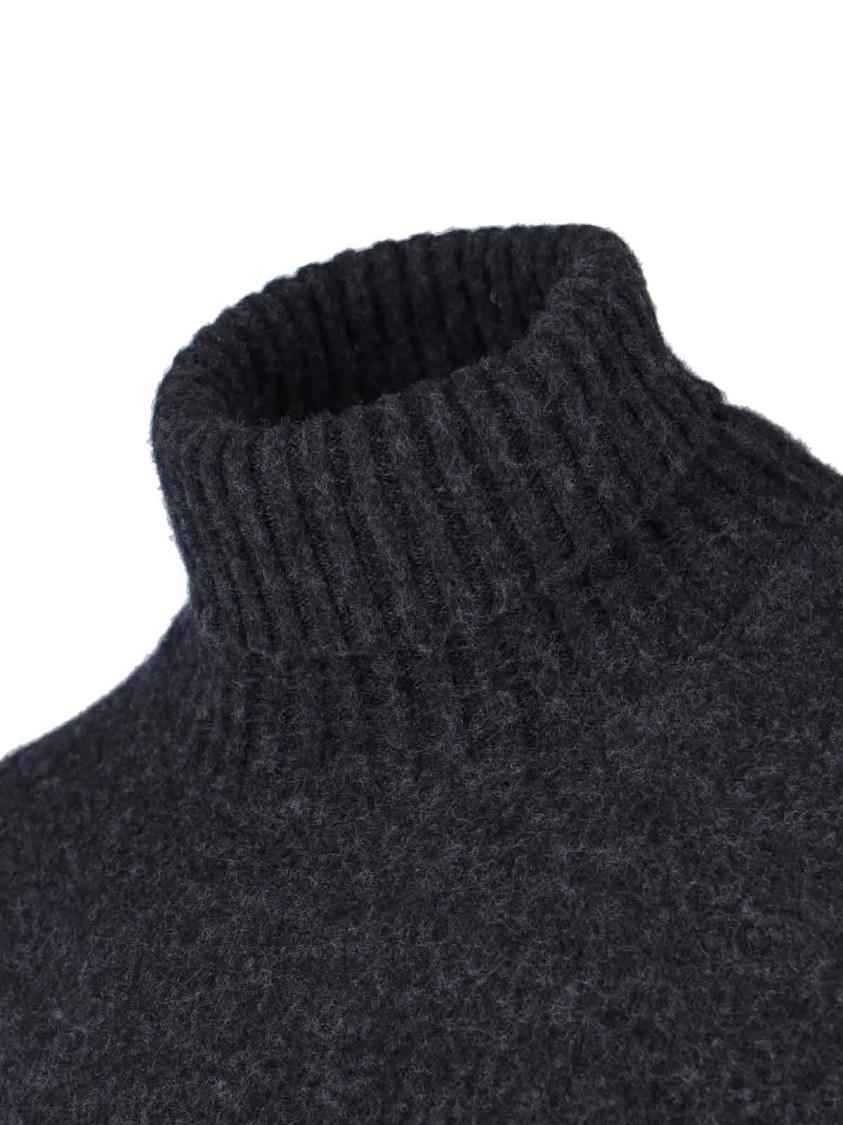 Drumohr High Neck Sweater In Gray