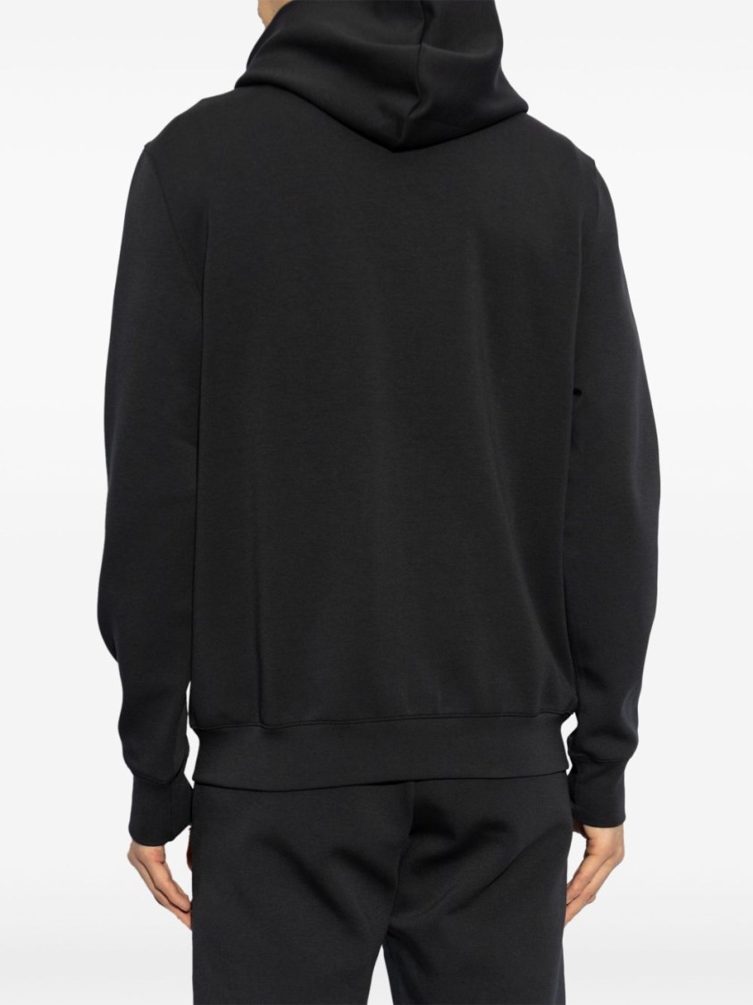 Shop Paul Smith Hooded Black Sweatshirt With Colorful Zipper Accents