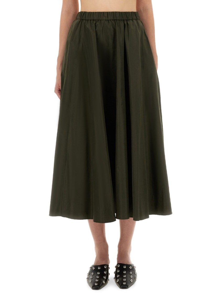 Aspesi Flared Midi Skirt With Flattering Silhouette In Green
