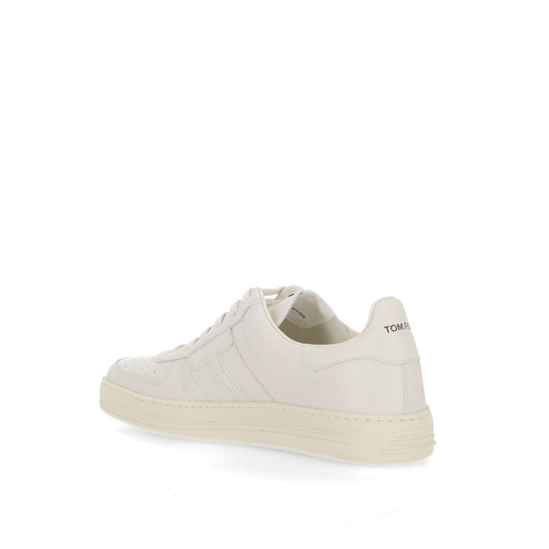 Tom Ford Round Head Lacing Low-cut Casual Sneakers In White