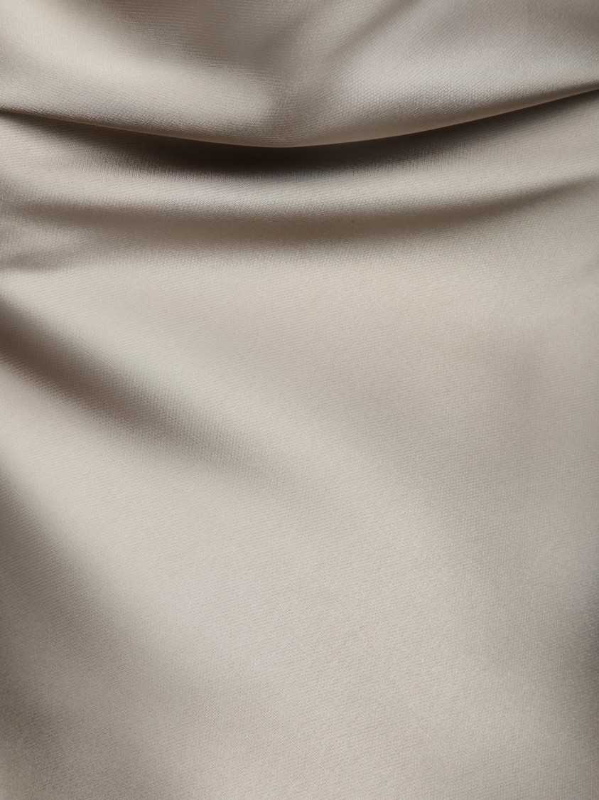 BLANCA VITA BLANCA VITA BEIGE MAXI DRESS WITH SCOOP NECKLINE 
