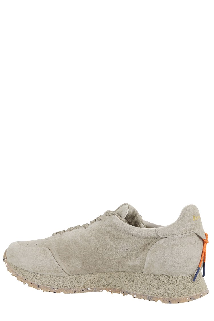 Barracuda Vintage-inspired Camoscio Sneakers With Logo-embossed Tongue