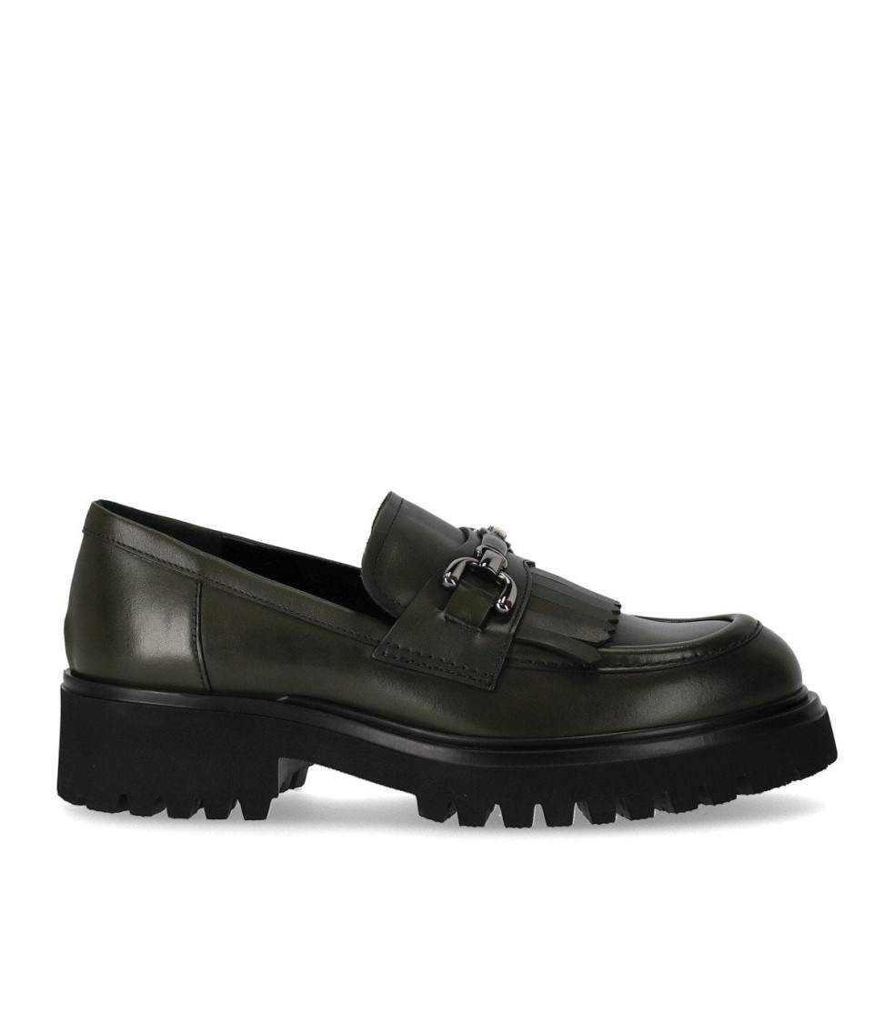 Guglielmo Rotta Wau Military Green Loafer In Green