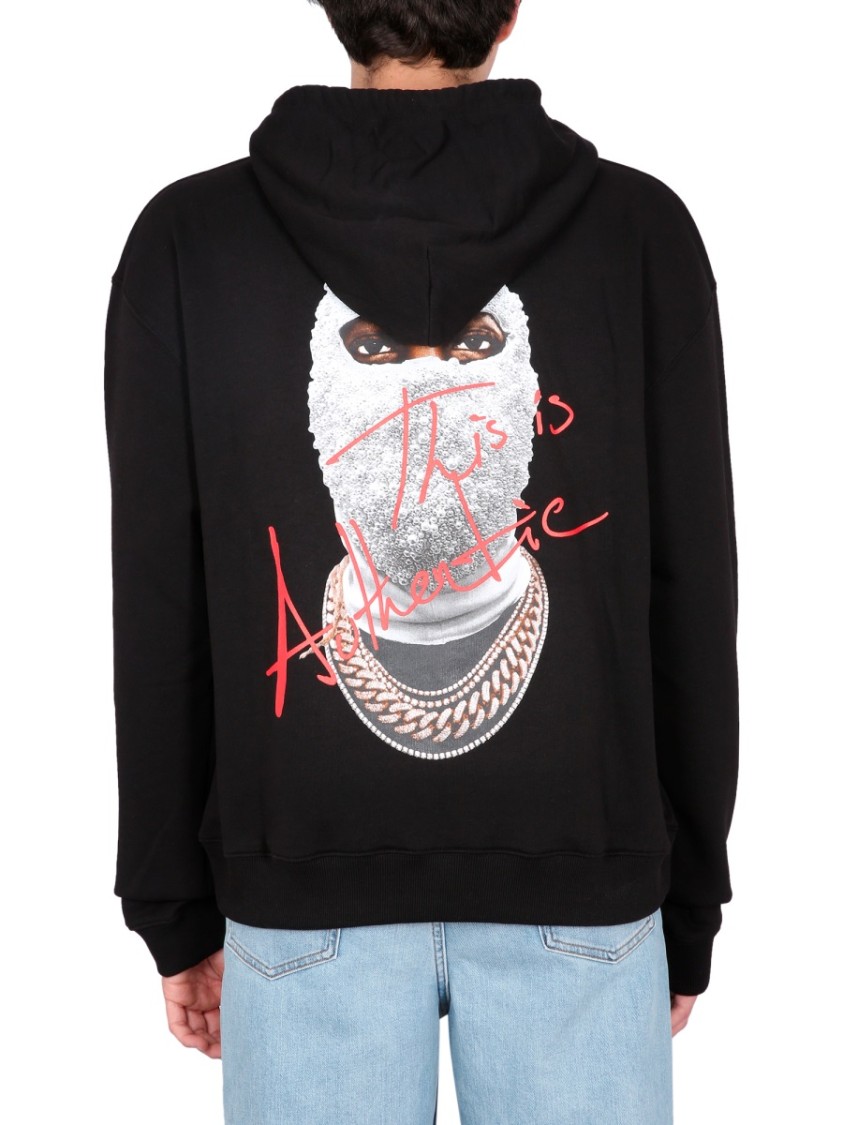 Ih Nom Uh Nit Relaxed Fit Black Hoodie With Graphic Design