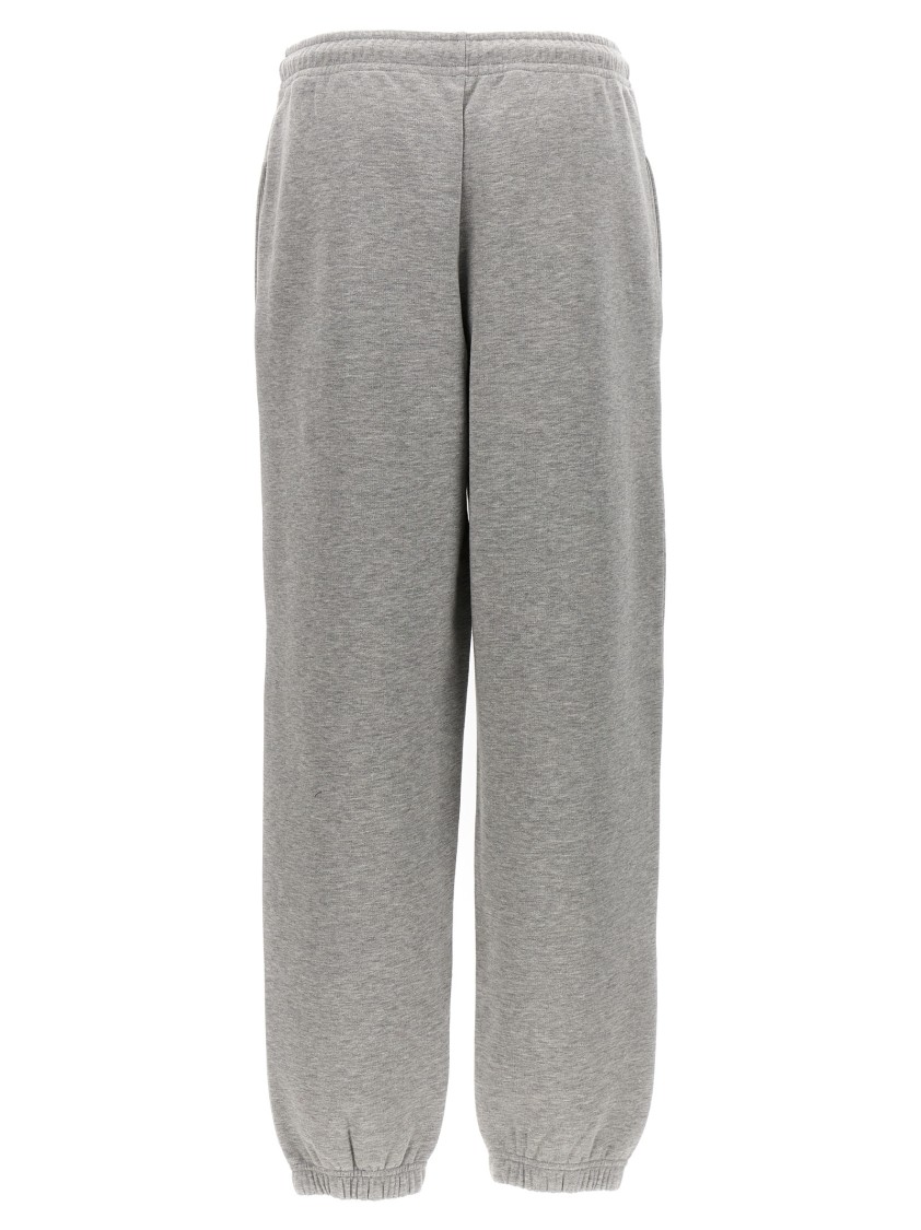 Moncler Cotton Blend Joggers With Lurex Thread In Gray