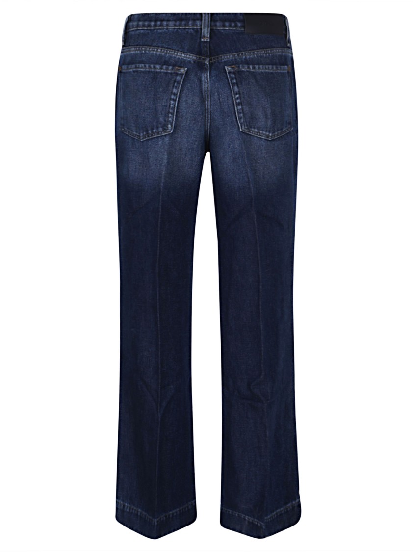 7 For All Mankind High-waisted Wide Flare Tencel-cotton Jeans In Blue