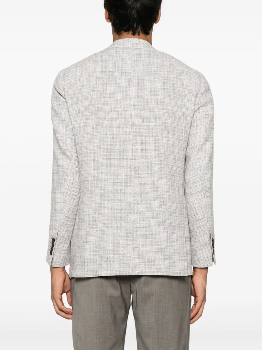Sartorio Napoli Classic Tailored Wool Jacket In Gray