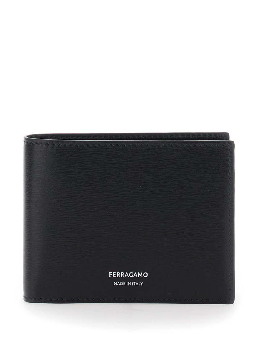Ferragamo Leather Bi-fold Wallet In Black
