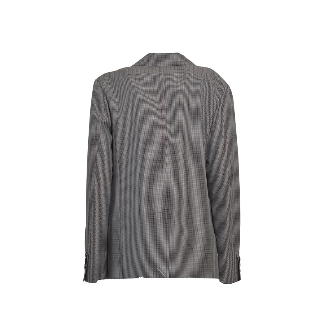 Marni Multicolor Houndstooth Wool Blend Single-breasted Blazer In Grey