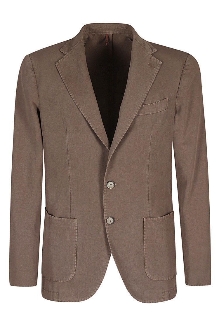 Santaniello Giacca Cotone Icegab Gabardina Doppio Ritorto In Ice Cotton High Twist In Brown