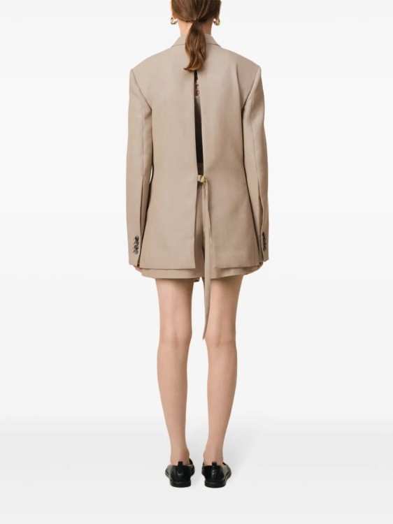 ボトムスその他 Ami Beige Rear-Slit Blazer With Notched Lapels Ami Beige Rear-Slit Blazer With Notched Lapels | ShopSimon