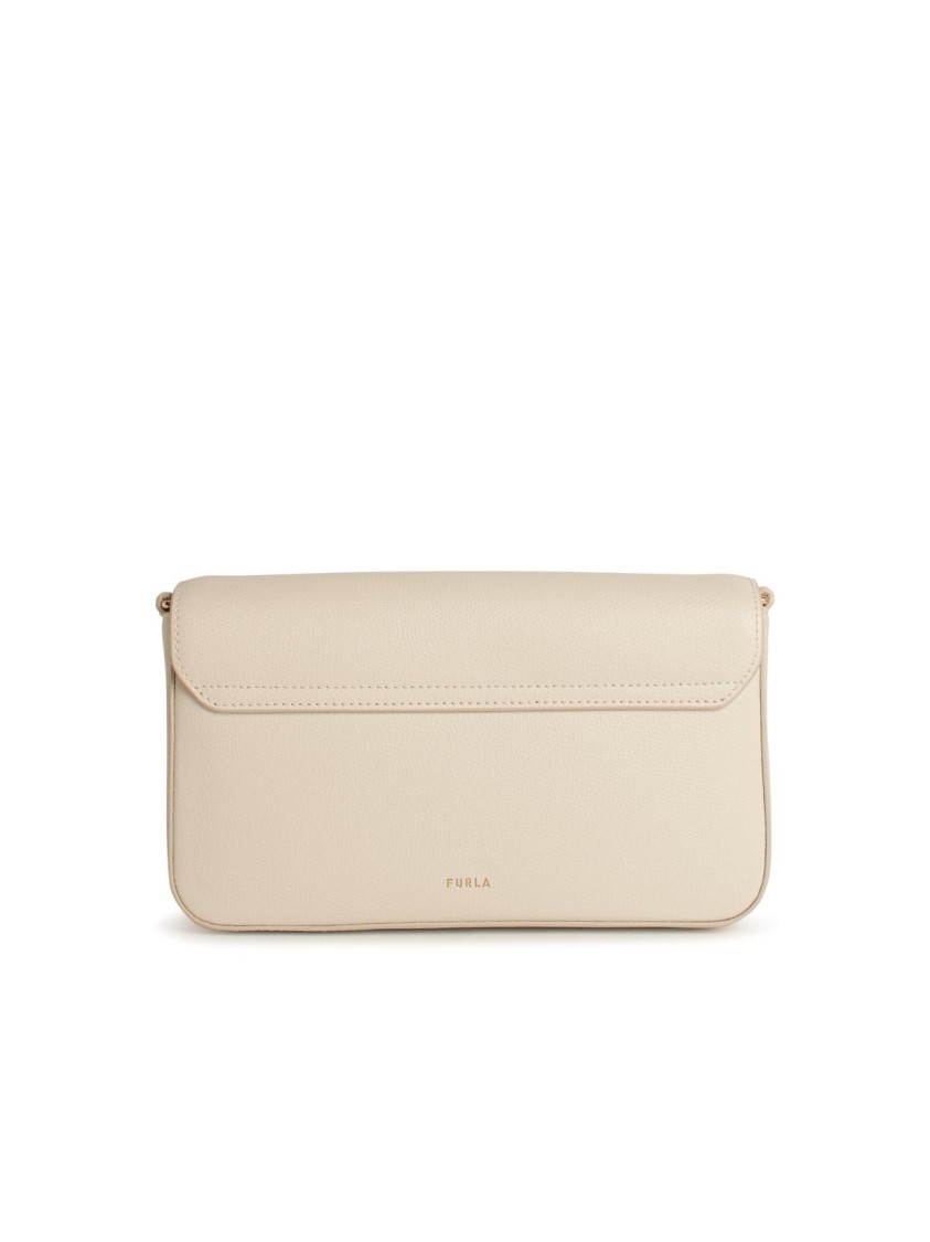 Shop Furla Iride' Small Cream Leather Crossbody Bag