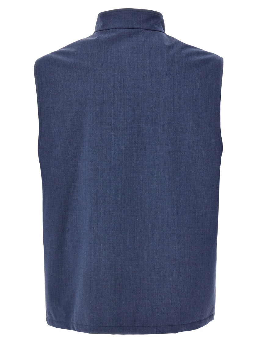 Brunello Cucinelli Wool Vest With Sleeveless Design And Button Accents