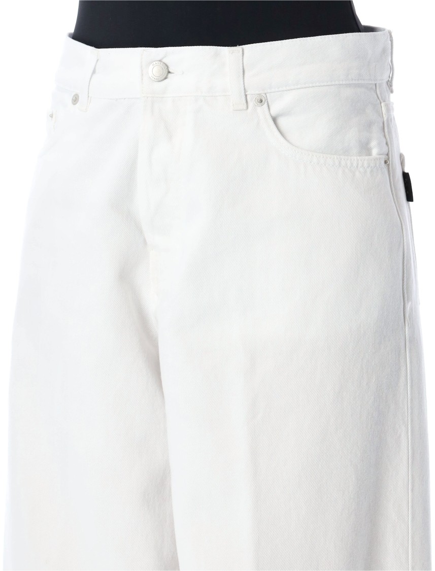Haikure Korea High Waist Straight Leg Jeans In White