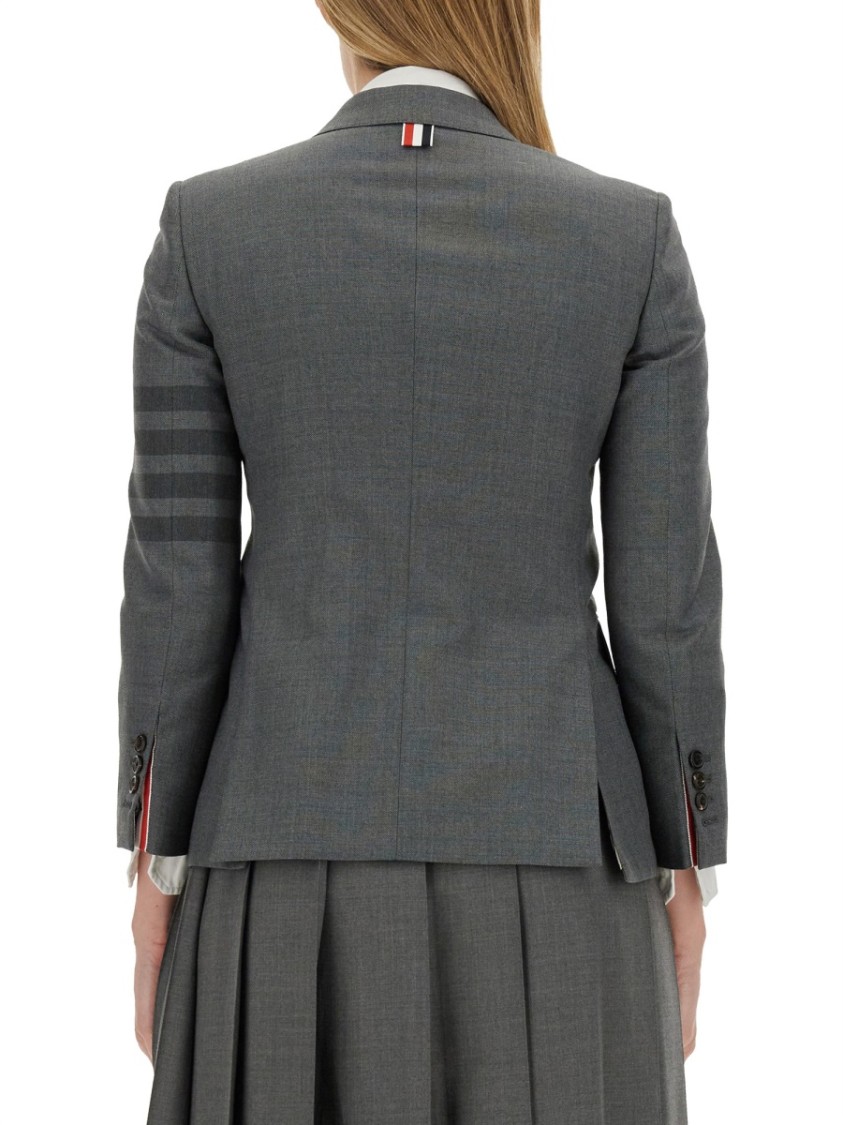 Thom Browne Tailored Grey Jacket With Notched Lapels