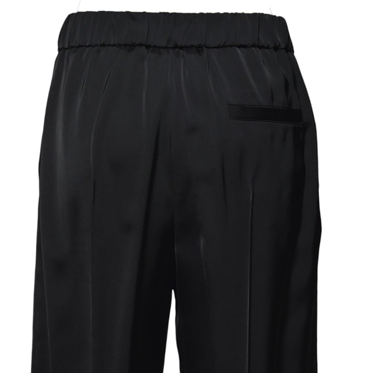Jil Sander Black Viscose Satin Flare Trousers | THE LIST Jil Sander Black Viscose Satin Flare Trousers | THE LIST