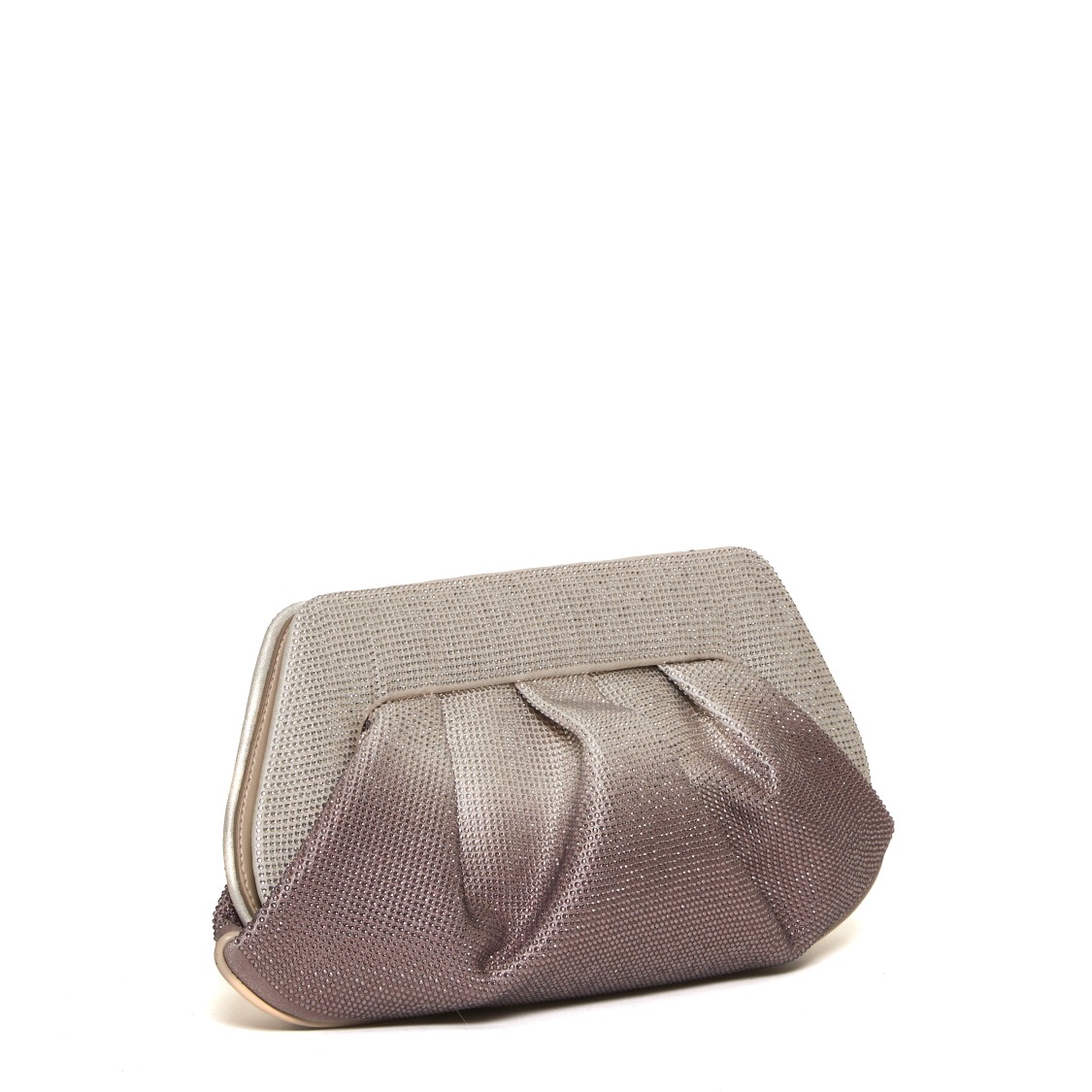 Themoirè Silver Rose Vegan Leather Clutch In Pink