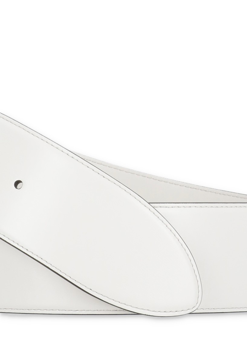 ETRO ETRO WHITE LEATHER MAXI BELT 