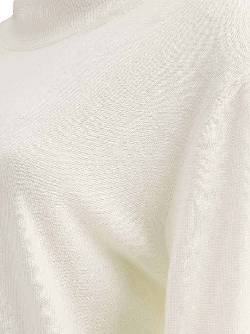 Jil Sander Lighweight Turtleneck Sweater In White