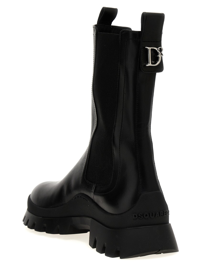 Dsquared2 D2 Statement' Ankle Boots In Black