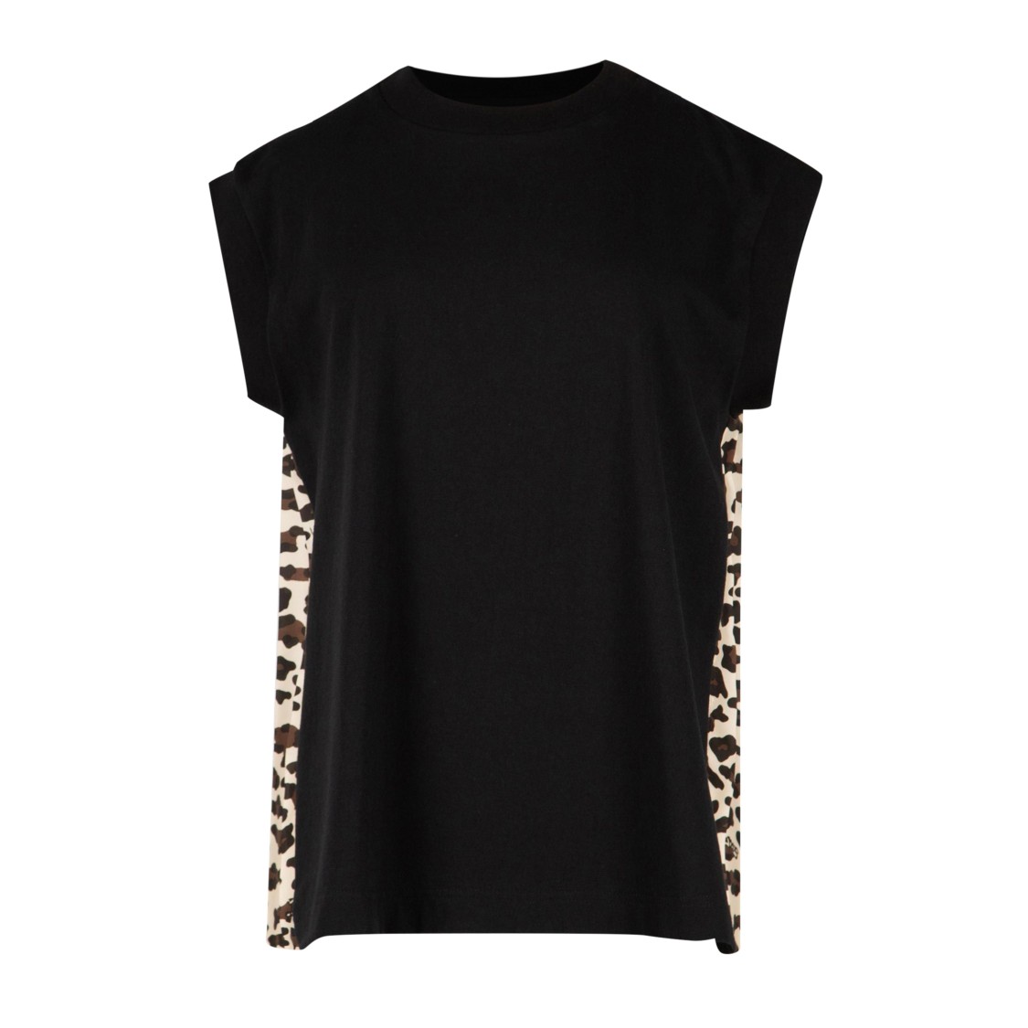 Sacai Leopard Print Cotton Jersey T-shirt