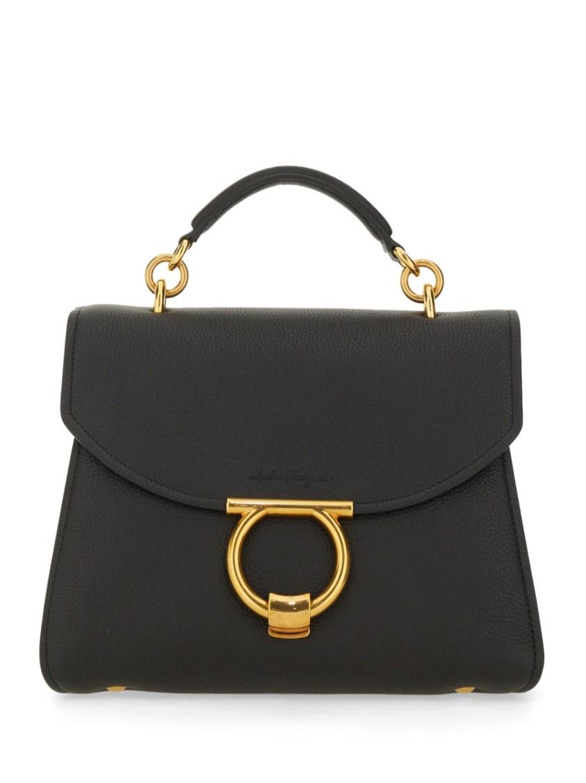 Shop Ferragamo Mini Hooks Handbag