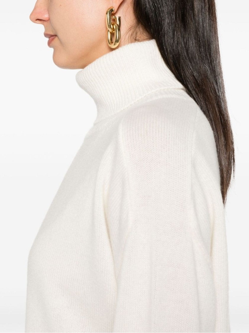 P.a.r.o.s.h . Relaxed Fit Turtleneck Sweater In White