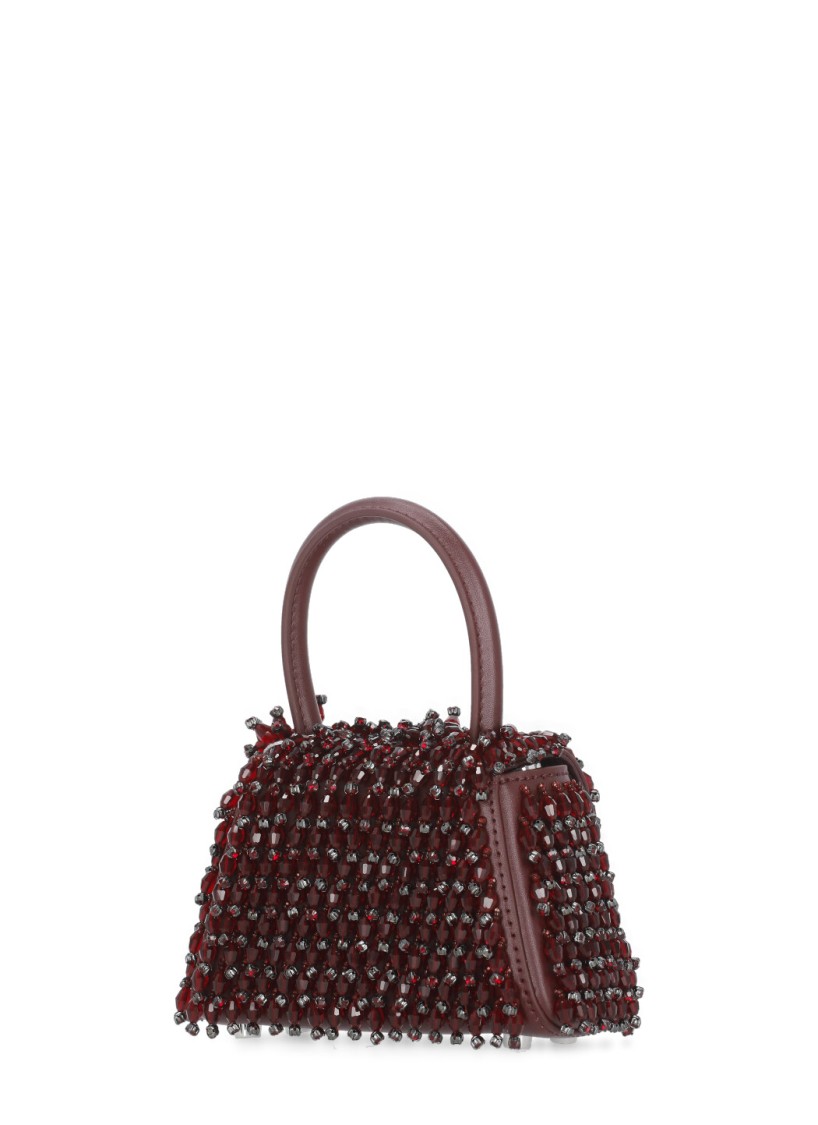 Self-portrait Chainmail Bow Shoulder Bag In Black