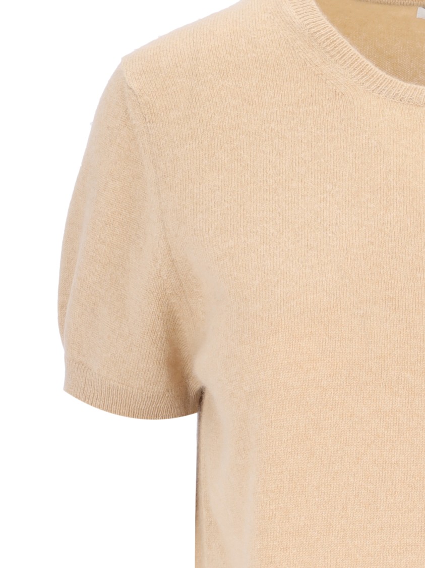Shop Malo Cashmere Short-sleeved Top In Neutrals