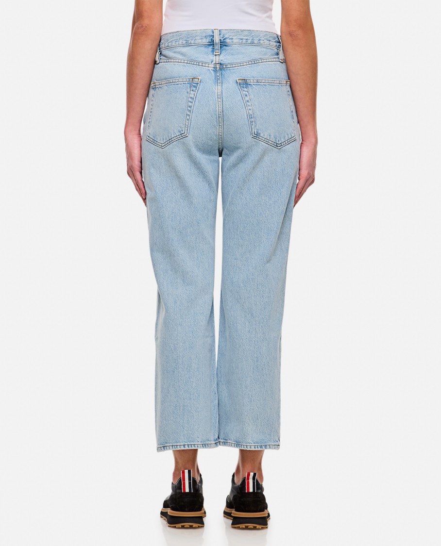Frame Jane High-waist Cropped Jeans In Blue