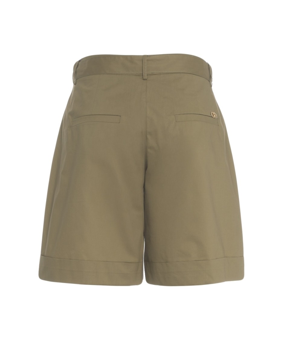 LIU •JO LIU JO POPELINE SHORTS WITH ROLLED CUFFS