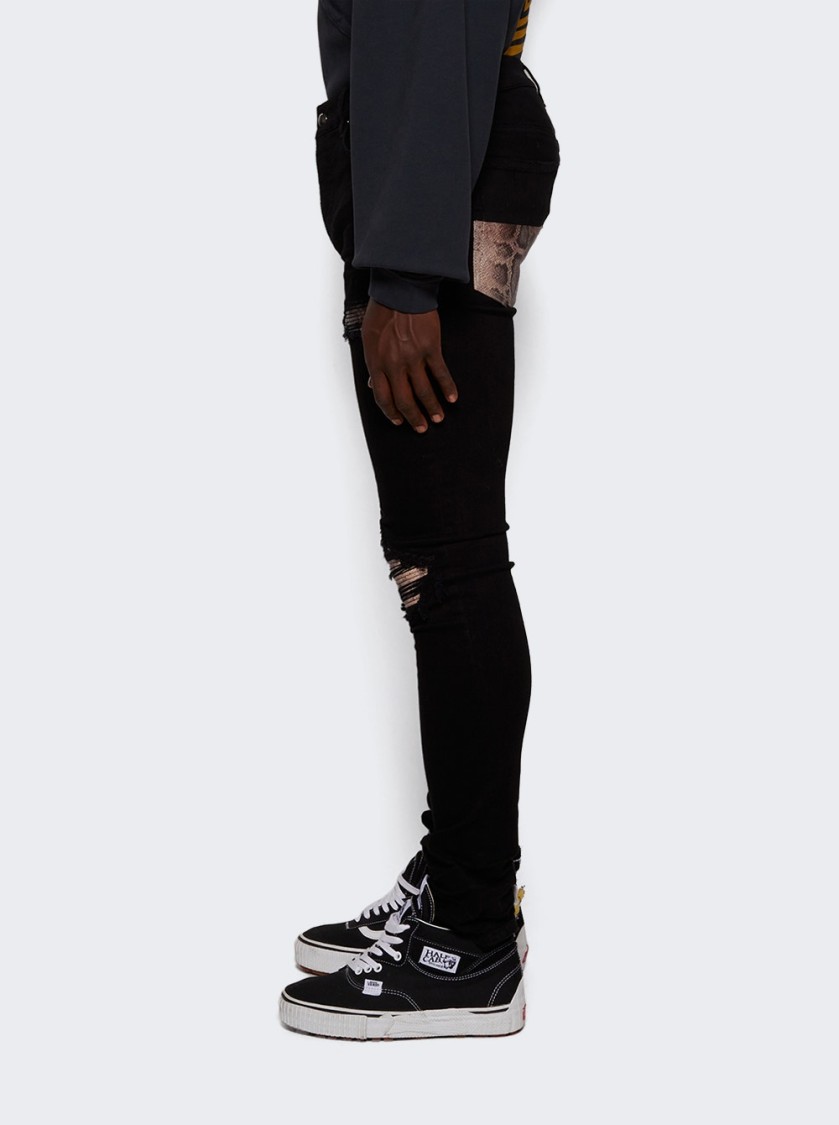 Shop Amiri Snake Mx1 Jean Black